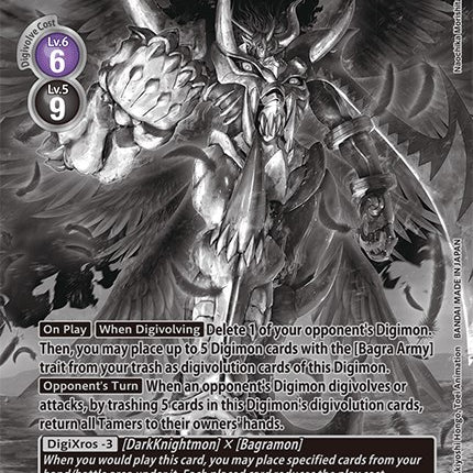 DarknessBagramon [BT12-111] (Alternate Art - Black & White) [Across Time]