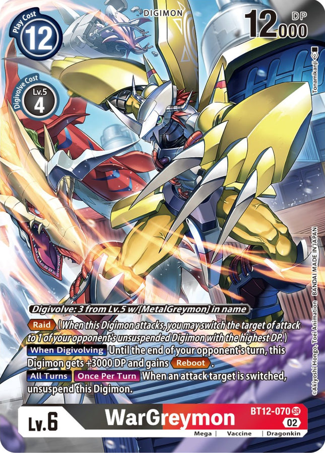 WarGreymon [BT12-070] (Alternate Art) [Across Time]  Dark Fox TCG