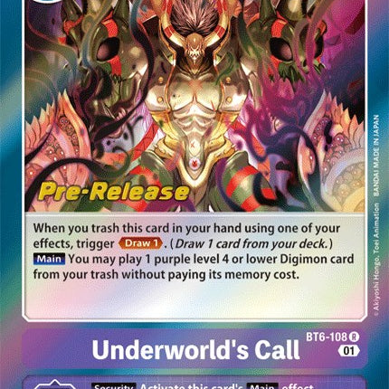 Underworld's Call [BT6-108] [Double Diamond Pre-Release Cards]
