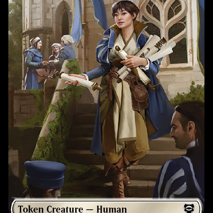 Human (04) // Human Soldier (01) Double-Sided Token [The Lord of the Rings: Tales of Middle-Earth Commander Tokens]