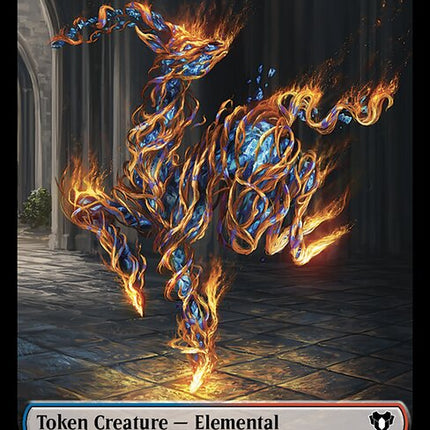 The Monarch // Elemental (0037) Double-Sided Token [Commander Masters Tokens]
