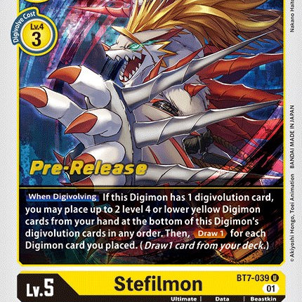 Stefilmon [BT7-039] [Next Adventure Pre-Release Cards]