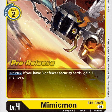 Mimicmon [BT6-036] [Double Diamond Pre-Release Cards]