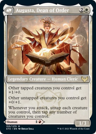 Plargg, Dean of Chaos // Augusta, Dean of Order [Strixhaven: School of Mages Promos] Prerelease Foil
