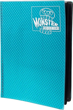Monster Binder - 9 Pocket Trading Card Album - Holofoil Aqua Blue