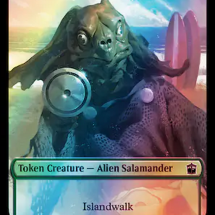 Horse // Alien Salamander Double-Sided Token (Surge Foil) [Doctor Who Tokens]