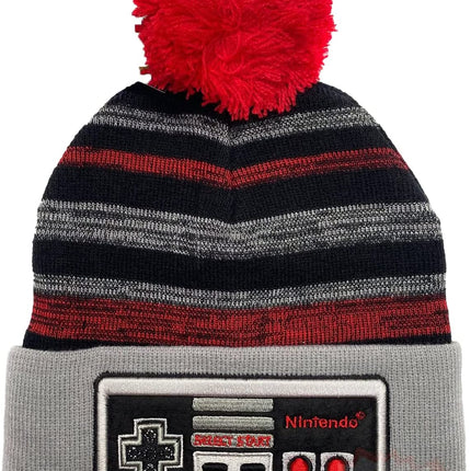 Lounge Fly - Nintendo - Controller Marled Knit Cuff Beanie