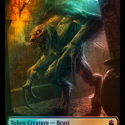 Copy // Beast Double-Sided Token (Surge Foil) [Doctor Who Tokens]