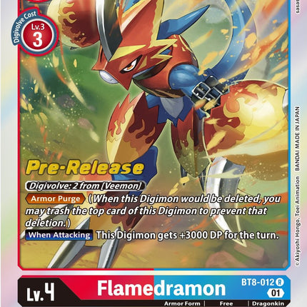 Flamedramon [BT8-012] [New Awakening Pre-Release Cards]