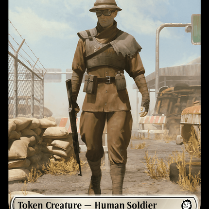 Copy // Human Soldier Double-Sided Token [Fallout Tokens]