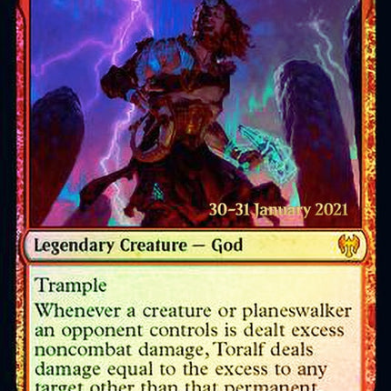 Toralf, God of Fury // Toralf's Hammer [Kaldheim Promos] Prerelease Foil
