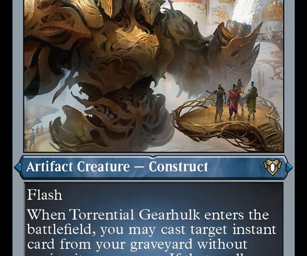 mtg gearhulk cards Torrential Gearhulk (Foil Etched) [Commander Masters] – Dark Fox TCG
