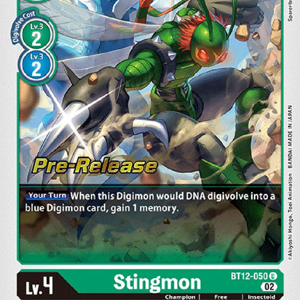 Stingmon [BT12-050] [Across Time Pre-Release Cards]