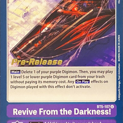 Revive From the Darkness! [BT5-107] [Battle of Omni Pre-Release Promos]