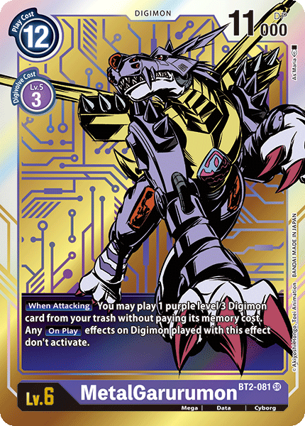 digimon metalgarurumon card MetalGarurumon [BT2-081] (Alternate Art) [Release Special Booster Ver. –  Dark Fox TCG