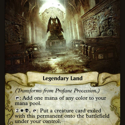 Profane Procession // Tomb of the Dusk Rose (compasslanddfc) [Rivals of Ixalan Promos] Prerelease Foil
