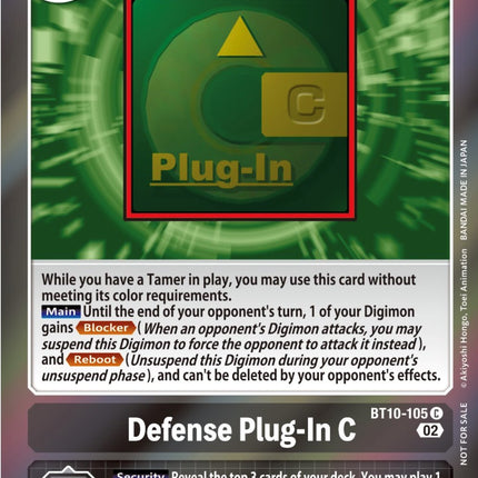 Defense Plug-In C [BT10-105] (Event Pack 4) [Xros Encounter Promos]