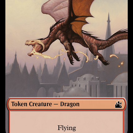 Spirit (0018) // Dragon Double-Sided Token [Ravnica Remastered Tokens]