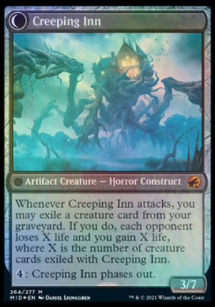 Hostile Hostel // Creeping Inn [Innistrad: Midnight Hunt Promos] Prerelease Foil