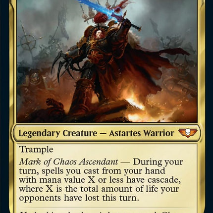 Abaddon the Despoiler (Display Commander) (Etched Foil) [Universes Beyond: Warhammer 40,000]