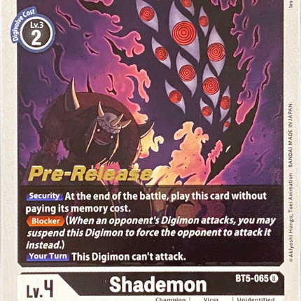 Shademon [BT5-065] [Battle of Omni Pre-Release Promos]