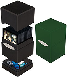 Satin Tower Forest Green Deck Box