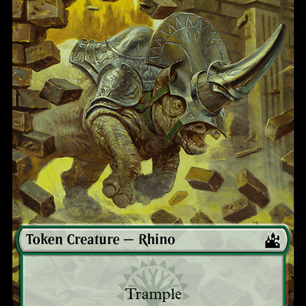 Saproling // Rhino Double-Sided Token [Ravnica Remastered Tokens]