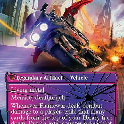 Flamewar, Brash Veteran // Flamewar, Streetwise Operative (Borderless) [Transformers]