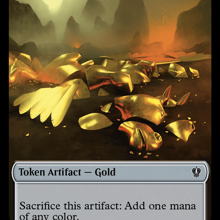 Gold // Lightning Rager Double-Sided Token [Murders at Karlov Manor Commander Tokens]