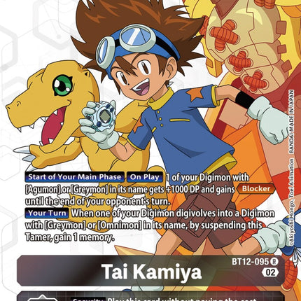 Tai Kamiya [BT12-095] (Alternate Art) [Across Time]