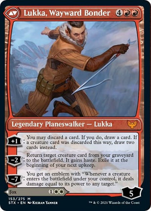 Mila, Crafty Companion // Lukka, Wayward Bonder [Strixhaven: School of Mages Promos] Prerelease Foil
