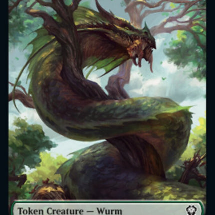 Bird (002) // Wurm Double-sided Token [Dominaria United Tokens]