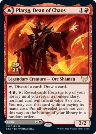 Plargg, Dean of Chaos // Augusta, Dean of Order [Strixhaven: School of Mages Promos] Prerelease Foil