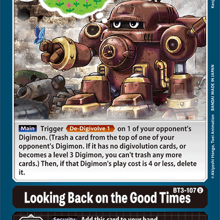 Looking Back on the Good Times [BT3-107] [Release Special Booster Ver.1.0]