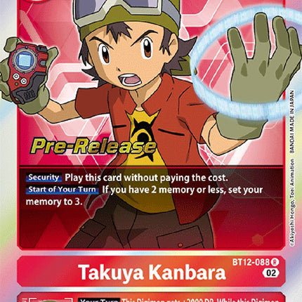 Takuya Kanbara [BT12-088] [Across Time Pre-Release Cards]