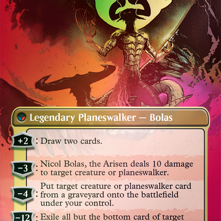 Nicol Bolas, the Ravager // Nicol Bolas, the Arisen (Borderless) [Secret Lair Drop]