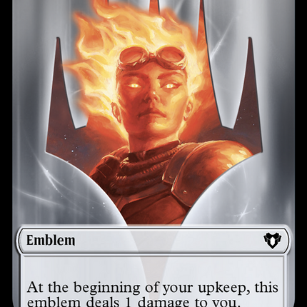 Chandra, Awakened Inferno Emblem // Wizard Double-Sided Token [Commander Masters Tokens]