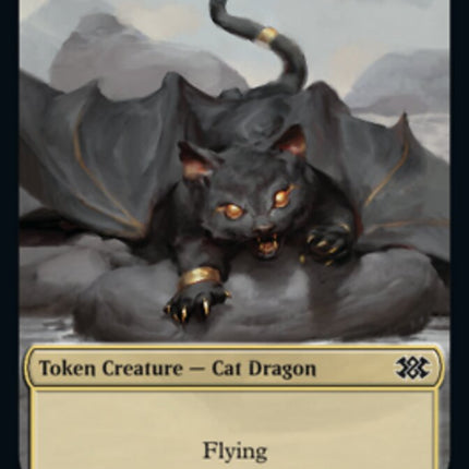 Cat Dragon // Treasure Double-sided Token [Double Masters 2022 Tokens]