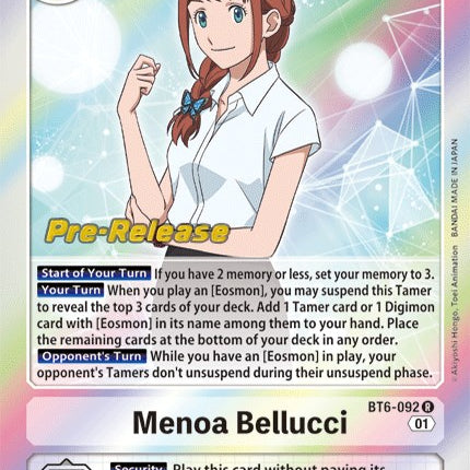 Menoa Bellucci [BT6-092] [Double Diamond Pre-Release Cards]