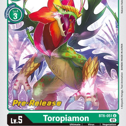 Toropiamon [BT6-051] [Double Diamond Pre-Release Cards]