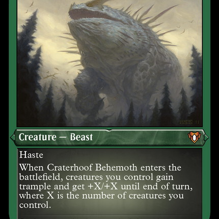Craterhoof Behemoth (Foil Etched) [Commander Masters]