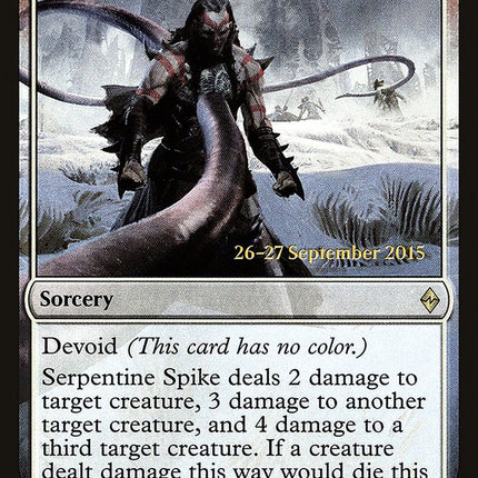 Serpentine Spike (devoid) [Battle for Zendikar Promos] Prerelease Foil