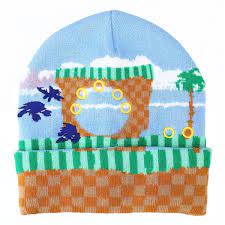 Lounge Fly - SEGA - Sonic Green Hill Zone Knit Cuff Beanie