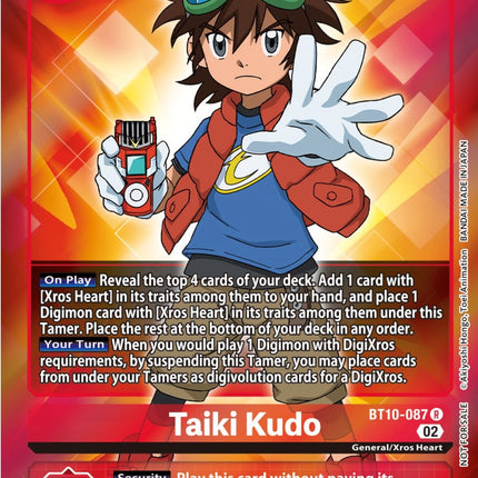 Taiki Kudo [BT10-087] (Box Topper) [Xros Encounter]