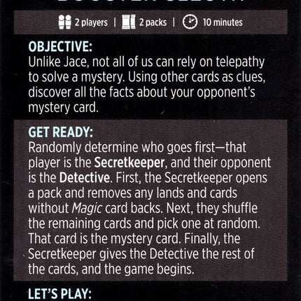 Booster Sleuth // Booster Sleuth (cont'd) [Kaldheim Minigames]