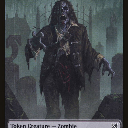 Zombie (010) // Zombie (011) Double-sided Token [Commander 2019 Tokens]