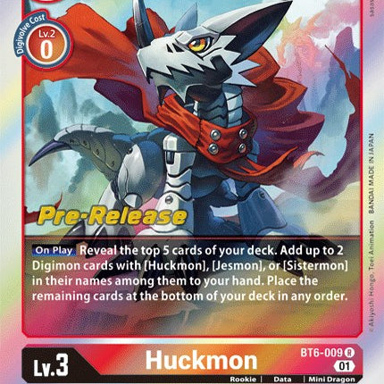 Huckmon [BT6-009] [Double Diamond Pre-Release Cards]