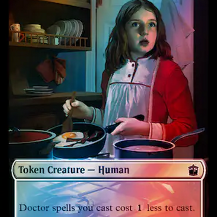Human (0037) // Food (0057) Double-Sided Token (Surge Foil) [Doctor Who Tokens]