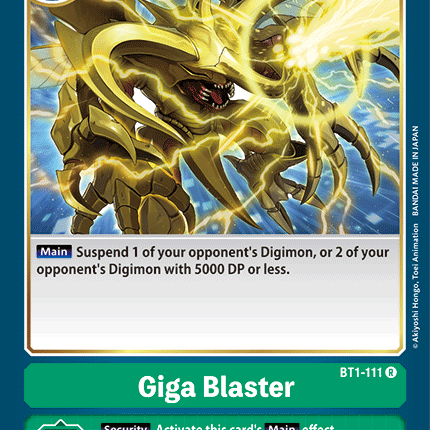 Giga Blaster [BT1-111] [Release Special Booster Ver.1.0]