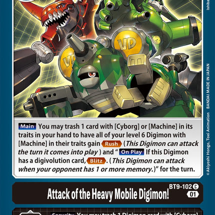 Attack of the Heavy Mobile Digimon! [BT9-102] [X Record]